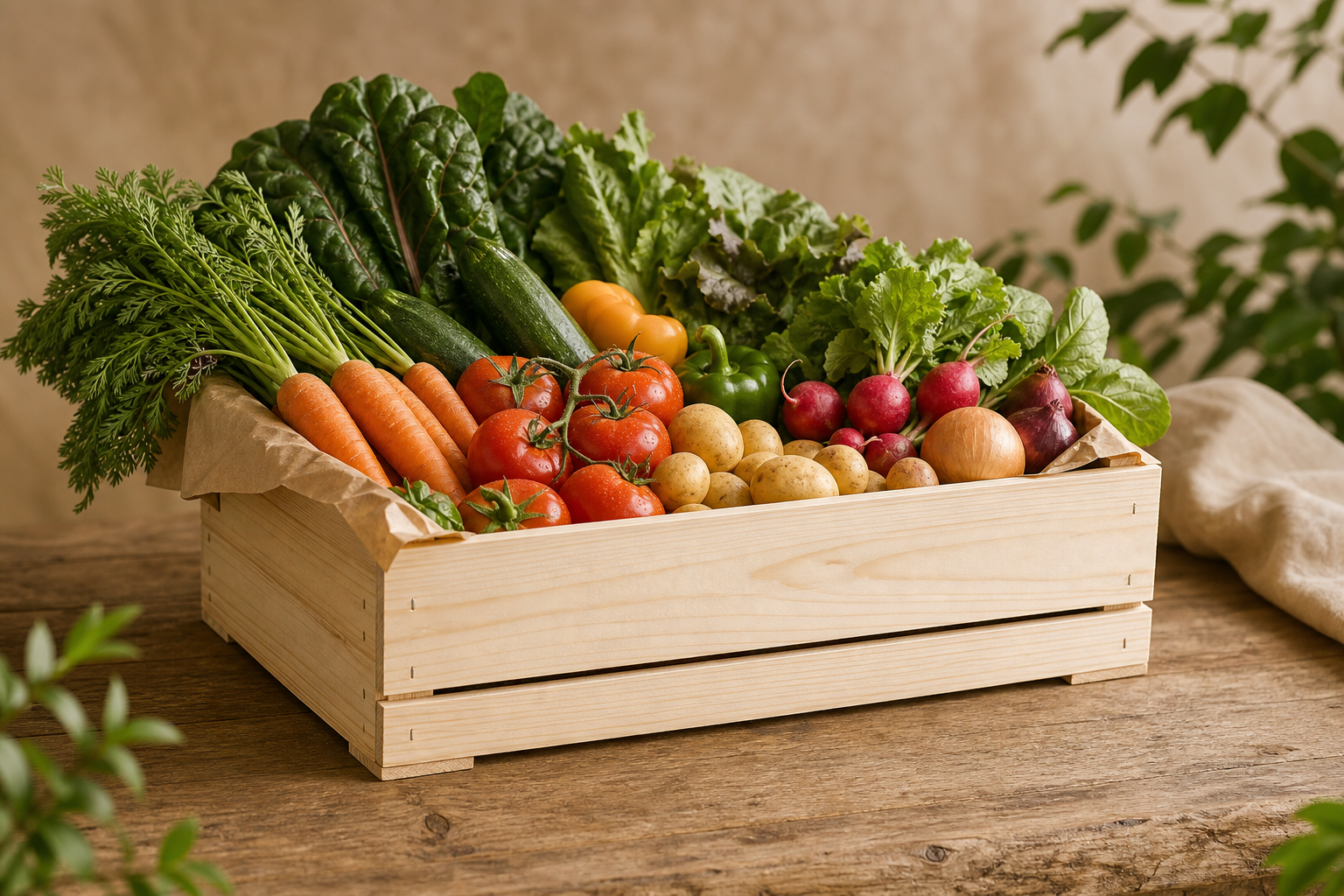 Cagette de légumes bio de saison